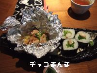 若鶏のホイル焼き＆お寿司.jpg